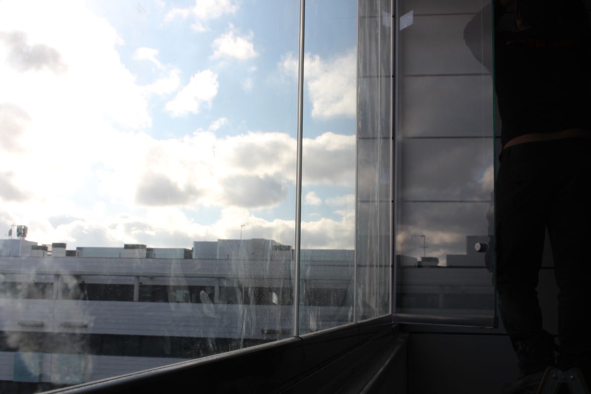 Ventana de cristal terraza